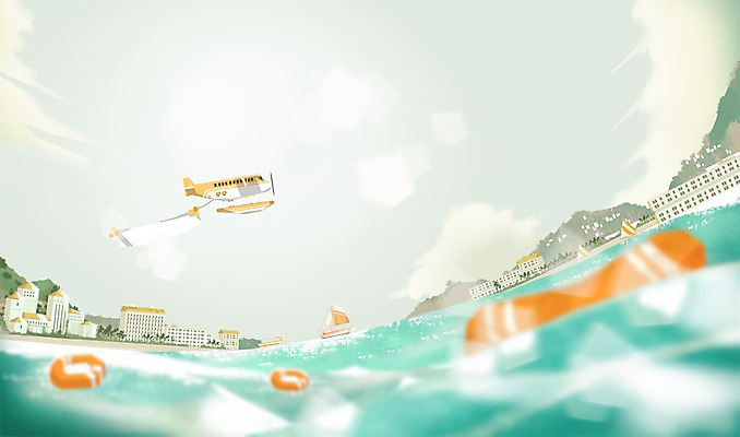 주간 PSD 계절 바다 백그라운드 요트 일러스트 리조트 휴식 비행기 풍경 사람없음 야외 건물 여름 자유 시원함 튜브 국내일러스트 자연요소 건축물 컨셉 배_교통 항공교통 대중교통 파일형식