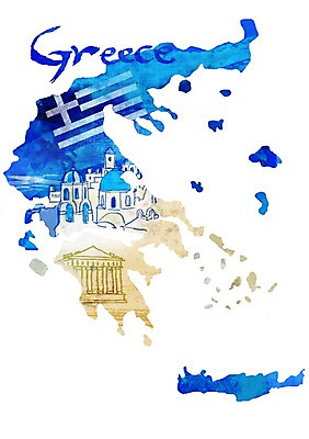 PSD 문자 손글씨 영어 유럽 나라 상징 캘리배경 지도 일러스트 캘리그라피 신전 타이포그라피 글자캘리그라피 사람없음 단어 국기 심볼 그리스 산토리니 국내일러스트 백그라운드 고건축 파일형식