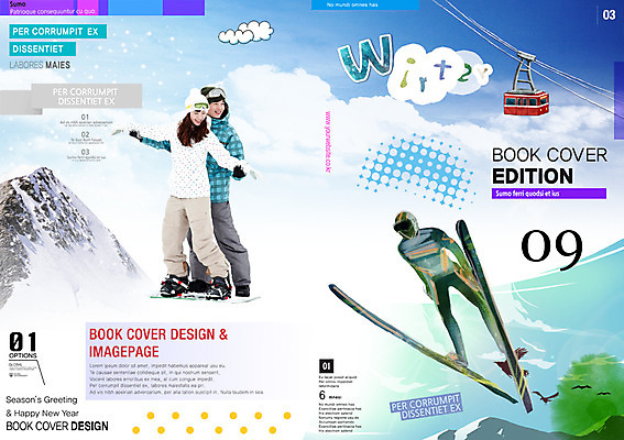 PSD 템플릿 편집 표지디자인 북디자인 계절 여자 표지 남자 리플렛 스포츠 겨울 북커버 겨울스포츠 산 사람 동양인 팜플렛 성인 세명 운동 한국인 보드 리프트 스키점프 성인만 이미지템플릿 스키 건강 인종 파일형식