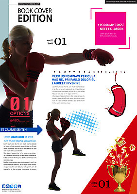 PSD 서양인 외국인 템플릿 편집 표지디자인 북디자인 여자 표지 리플렛 스포츠 북커버 사람 팜플렛 성인 두명 운동 권투 글러브 권투글러브 펀치 여자만 성인여자만 성인만 이미지템플릿 스포츠용품 장갑 모션 건강 인종 격투기 파일형식