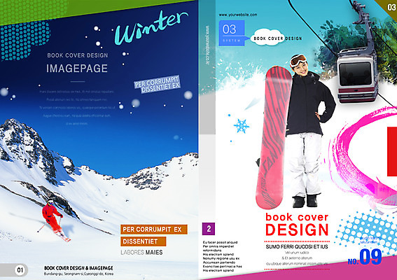 PSD 템플릿 편집 표지디자인 북디자인 계절 여자 표지 남자 리플렛 스포츠 겨울 북커버 스키 겨울스포츠 산 사람 동양인 팜플렛 성인 두명 운동 한국인 눈 보드 리프트 성인만 이미지템플릿 자연요소 날씨 건강 인종 파일형식