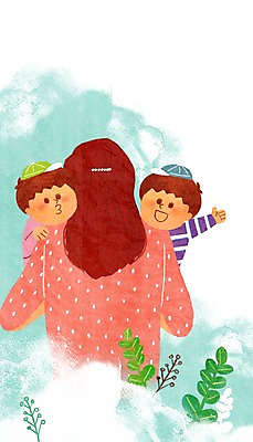 PSD 모자 라이프스타일 여자 남자 행복 일러스트 가족 안기 엄마 나뭇잎 함께함 사람 성인 세명 소풍 쌍둥이 형제 국내일러스트 잡화 감정 컨셉 잎 관계 모션 생활 야외활동 파일형식