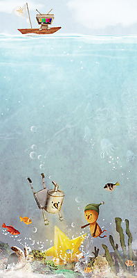 PSD 별 화분 바다 백그라운드 일러스트 상상 어류 사람없음 바닷속 텔레비전 거북이 연기 난로 잠수 깡통로봇 나무인형 선박 국내일러스트 자연요소 인형 수상교통 파충류 전자제품 수중 수중동물 난방기 로봇 파일형식