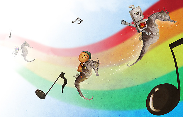 PSD 화분 음악 백그라운드 무지개 음표 일러스트 상상 사람없음 텔레비전 연기 난로 해마 깡통로봇 나무인형 국내일러스트 자연요소 기호 인형 문화예술 전자제품 바다동물 난방기 로봇 파일형식