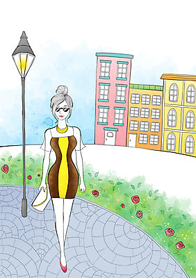 PSD 라이프스타일 여자 가로등 일러스트 거리 한명 사람 빌딩 성인 야외 건물 선글라스 모던 모던피플 국내일러스트 1 건축물 공공시설 안경 생활 파일형식