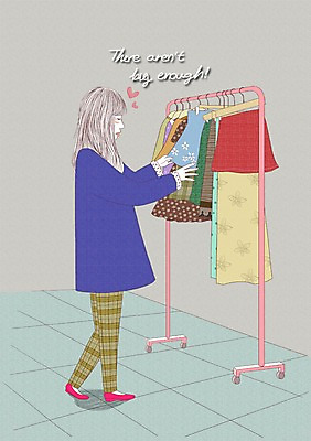 PSD 라이프스타일 옷 여자 일러스트 실내 한명 사람 성인 쇼핑 치마 상점 옷걸이 모던 모던피플 국내일러스트 1 하의 내부 생활 파일형식