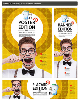 PSD 서양인 외국인 템플릿 배너 배너템플릿 여자 남자 가로배너 ZIP 포스터 세로배너 컬러 무늬 의학 돋보기 치과 들기 사람 상반신 20대 성인 건물 앞모습 세명 세트 노란색 간호사 의사 현수막 관찰 원형 입 청년만 성인만 도형 건축물 뷰포인트 모션 병원 인종 청년 신체부위 가로 세로 의료진 파일형식