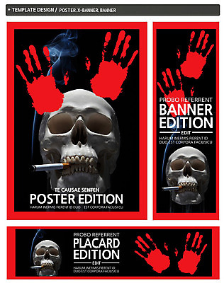 PSD 템플릿 배너 배너템플릿 가로배너 ZIP 포스터 세로배너 컬러 해골 흡연 담배 경고 사람없음 빨간색 세트 금지 현수막 연기 위험 금연 손자국 캠페인 컨셉 자국 뼈 가로 세로 사회이슈 파일형식