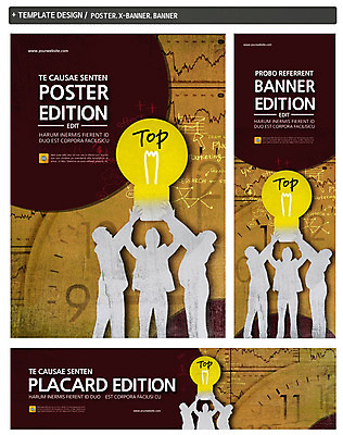 PSD 템플릿 배너 배너템플릿 가로배너 실루엣 ZIP 포스터 세로배너 비즈니스 전구 아이디어 서기 들기 사람 세명 세트 탑 현수막 건축물 컨셉 모션 촬영기법 가로 세로 파일형식