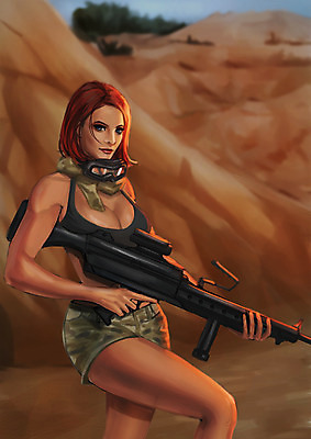 주간 PSD 여자 일러스트 고글 한명 사람 상반신 성인 야외 섹시 총 유혹 암벽 소총 국내일러스트 자연요소 1 무기 컨셉 파일형식