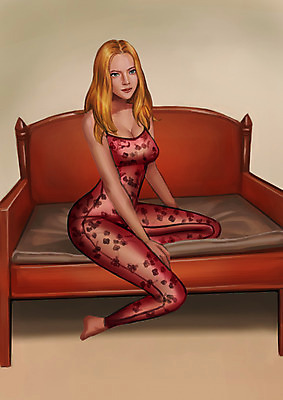 PSD 여자 의자 일러스트 실내 한명 사람 앉기 성인 섹시 속옷 유혹 란제리 국내일러스트 1 옷 가구 컨셉 모션 내부 파일형식