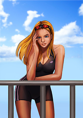 주간 PSD 구름 여자 일러스트 하늘 한명 사람 상반신 성인 야외 운동복 선글라스 섹시 바리케이드 유혹 국내일러스트 자연요소 1 옷 안경 컨셉 파일형식