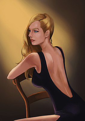 PSD 여자 의자 일러스트 한명 사람 앉기 성인 섹시 유혹 국내일러스트 1 가구 컨셉 모션 파일형식