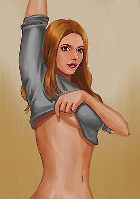 PSD 옷 여자 상의 일러스트 탈의 한명 사람 상반신 성인 섹시 유혹 국내일러스트 1 컨셉 파일형식