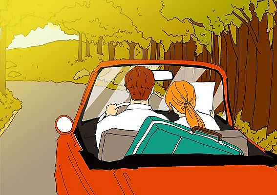 PSD 나무 라이프스타일 커플 계절 여자 남자 도로 여행 지도 가방 일러스트 자동차 휴가 휴식 함께함 사람 성인 두명 여름 드라이브 자유 만화 가로수 아트툰 국내일러스트 식물 잡화 길 육상교통 컨셉 관계 교통시설 생활 운전 그림 파일형식