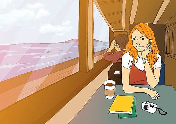 PSD 라이프스타일 계절 여자 남자 커피 음료 바다 여행 일러스트 창문 휴가 휴식 함께함 실내 사람 성인 두명 책 여름 카메라 기차 자유 종이컵 만화 창가 기차여행 안식처 아트툰 국내일러스트 육상교통 컨셉 대중교통 내부 생활 컵 전자제품 일회용 그림 파일형식