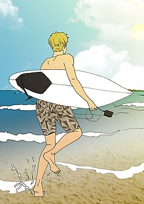 주간 PSD 구름 라이프스타일 계절 남자 수영복 스포츠 바다 여행 일러스트 하늘 휴가 휴식 함께함 한명 사람 성인 해변 야외 여름 자유 보드 서핑 만화 안식처 아트툰 국내일러스트 자연요소 1 옷 컨셉 생활 수상스포츠 그림 파일형식