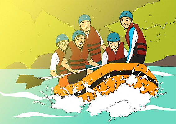 주간 PSD 라이프스타일 계절 남자 스포츠 여행 일러스트 휴가 휴식 함께함 사람 여러명 성인 야외 물 여름 강 자유 돌_바위 바위 헬멧 만화 급류타기 아트툰 성인남자만 국내일러스트 자연요소 다수 컨셉 생활 수상스포츠 보호장비 그림 남자만 성인만 파일형식