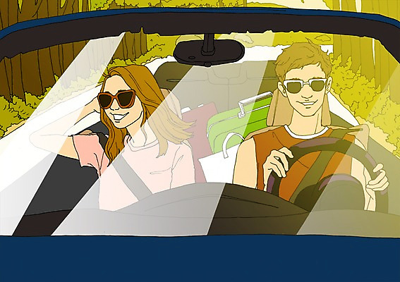 주간 PSD 나무 라이프스타일 커플 계절 여자 남자 여행 가방 일러스트 자동차 휴가 휴식 함께함 사람 성인 야외 두명 여름 선글라스 드라이브 자유 만화 가로수 아트툰 국내일러스트 자연요소 식물 잡화 안경 육상교통 컨셉 관계 생활 운전 그림 파일형식