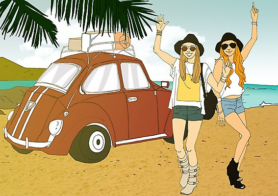 주간 PSD 모자 라이프스타일 계절 여자 바다 여행 일러스트 자동차 휴가 휴식 함께함 사람 성인 해변 야외 두명 여름 선글라스 자유 만화 아트툰 성인여자만 국내일러스트 자연요소 잡화 안경 육상교통 컨셉 생활 그림 여자만 성인만 파일형식