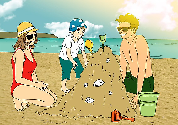 주간 PSD 모자 라이프스타일 계절 여자 남자 어린이 바다 여행 일러스트 가족 휴가 휴식 함께함 사람 성인 야외 여름 모래사장 선글라스 바구니 자유 만화 삽 모래놀이 아트툰 국내일러스트 자연요소 잡화 안경 모래 컨셉 관계 놀이 생활 그림 파일형식