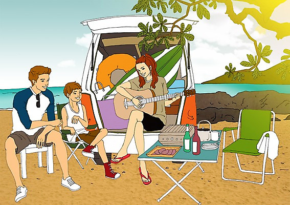 주간 PSD 라이프스타일 계절 여자 남자 어린이 바다 여행 연주 일러스트 가족 자동차 휴가 휴식 함께함 사람 성인 해변 야외 여름 캠핑 자유 기타 바비큐 만화 캠핑카 야외의자 아트툰 국내일러스트 자연요소 음악 음식 육상교통 컨셉 의자 관계 현악기 레저 생활 그림 파일형식