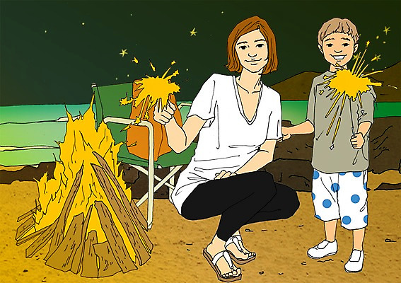 PSD 라이프스타일 계절 여자 남자 아들 어린이 여행 일러스트 가족 밤하늘 엄마 휴가 휴식 함께함 폭죽 사람 성인 해변 야외 두명 여름 자유 야간 모닥불 만화 아트툰 국내일러스트 모자관계 자연요소 바다 컨셉 관계 하늘 불 생활 그림 파일형식