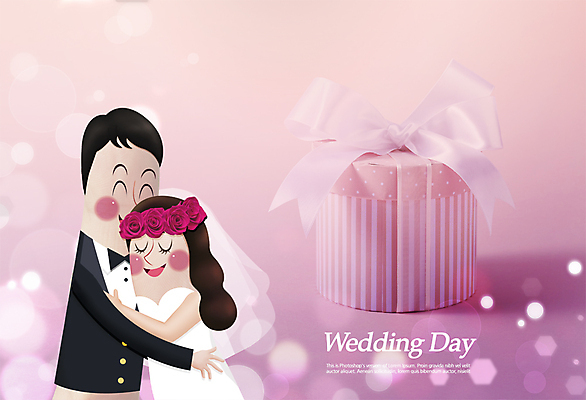 PSD 편집이미지 커플 여자 남자 웨딩드레스 결혼 손가락 데이이벤트 포토일러 함께함 사람 두명 신체부위 선물상자 만남 축하 보케 이미지편집 손 드레스 기념일 컨셉 관계 선물 이벤트 상자 파일형식