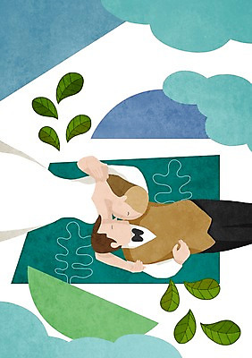 PSD 구름 커플 여자 남자 행복 신부 웨딩드레스 신랑 결혼 일러스트 나뭇잎 함께함 사랑 사람 정장 턱시도 성인 두명 국내일러스트 자연요소 드레스 옷 감정 컨셉 잎 관계 이벤트 파일형식