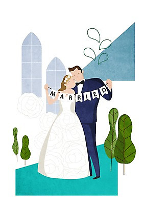 PSD 나무 식물 커플 여자 남자 행복 신부 웨딩드레스 신랑 결혼 일러스트 함께함 사랑 사람 정장 턱시도 성인 두명 국내일러스트 드레스 옷 감정 컨셉 관계 이벤트 파일형식