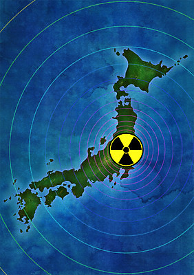 PSD 지도 일러스트 사람없음 환경 일본 고통 무서움 자연재해 방사능 국내일러스트 감정 아시아 재해 파일형식