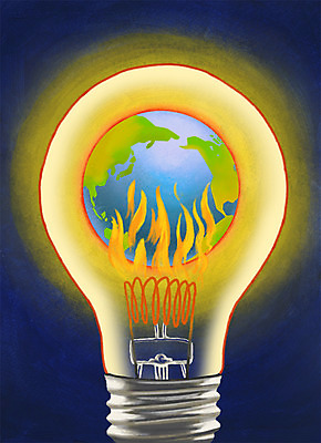 PSD 지구 일러스트 전구 사람없음 지구본 환경 고통 뜨거움 열 무서움 자연재해 국내일러스트 감정 재해 파일형식