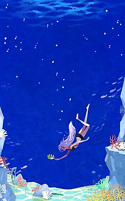 PSD 식물 계절 여자 바다 백그라운드 일러스트 어류 한명 사람 풍경 성인 여름 비키니 야자수 자유 돌_바위 바위 산호초 열대어 잠수 상쾌 휴양지 여자만 여자한명만 성인여자만 성인만 국내일러스트 나무 1 수영복 감정 컨셉 수중동물 장소 수중식물 파일형식