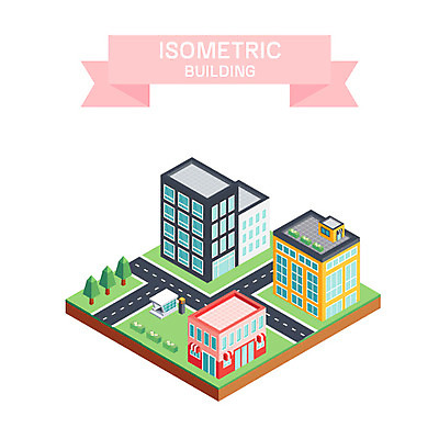 나무 도로 일러스트 빌딩 사람없음 건물 마을 아이소메트릭 전철역 국내일러스트 AI파일 식물 건축물 길 교통시설 역 파일형식 벡터