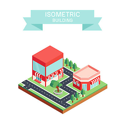 나무 도로 일러스트 빌딩 사람없음 건물 마을 아이소메트릭 국내일러스트 AI파일 식물 건축물 길 교통시설 파일형식 벡터