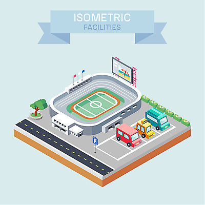 나무 도로 일러스트 자동차 사람없음 경기장 트럭 축구장 시설 택시 주차장 아이소메트릭 국내일러스트 AI파일 식물 길 육상교통 스포츠시설 교통시설 승용차 파일형식 벡터