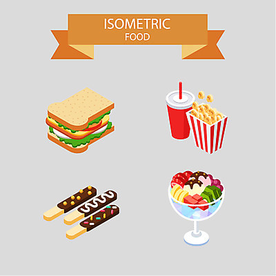 아이콘 여름음식 샌드위치 사람없음 과자 입체 팝콘 빙수 빼빼로 아이소메트릭 제철음식 2D아이콘 AI파일 음식 디저트 막대과자 제철 파일형식 벡터 여름_계절