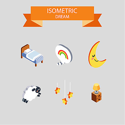아이콘 별 무지개 탁자 사람없음 꿈 달 침대 스탠드 양 입체 아이소메트릭 꿈나라 2D아이콘 AI파일 자연요소 가구 포유류 조명 파일형식 벡터