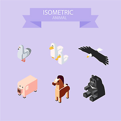 동물 아이콘 조류 오리 사람없음 말_동물 돼지 입체 비둘기 독수리 아이소메트릭 반달곰 2D아이콘 AI파일 포유류 파일형식 벡터