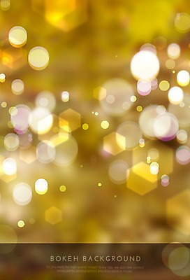 PSD 컬러 백그라운드 일러스트 사람없음 빛 노란색 금색 원형 보케 육각형 국내일러스트 도형 파일형식