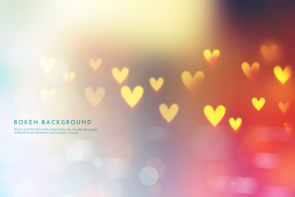 PSD 백그라운드 일러스트 사람없음 빛 컬러풀 하트 원형 보케 국내일러스트 모양 도형 컬러 파일형식