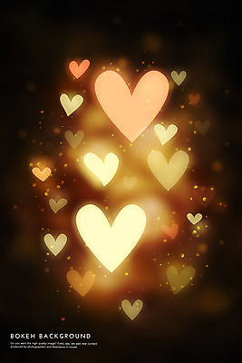 PSD 백그라운드 일러스트 사람없음 빛 하트 보케 그라데이션 국내일러스트 모양 파일형식