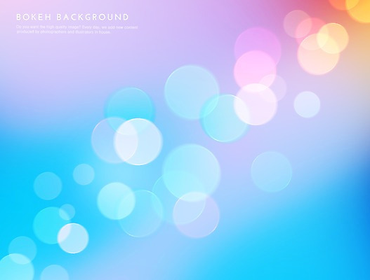 PSD 분홍색 컬러 하늘색 백그라운드 일러스트 사람없음 빛 노란색 원형 보케 국내일러스트 도형 파란색 파일형식