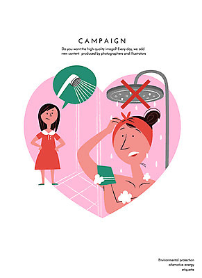 여자 캠페인 일러스트 사람 성인 두명 수건 환경 목욕 욕실 예절 절약 샤워기 성인여자만 로드에티켓 국내일러스트 AI파일 컨셉 위생용품 청결 여자만 성인만 파일형식 벡터