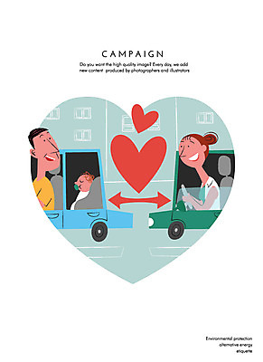 여자 남자 화살표 캠페인 일러스트 자동차 안전 사람 성인 세명 운전 하트 아기 예절 안전거리 로드에티켓 국내일러스트 AI파일 모양 육상교통 모션 파일형식 벡터