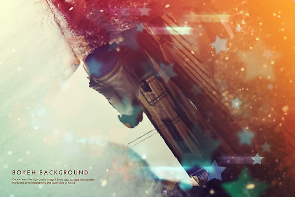 PSD 편집이미지 별 백그라운드 포토일러 사람없음 물 빛 반사 보케 웅덩이 이미지편집 자연요소 파일형식