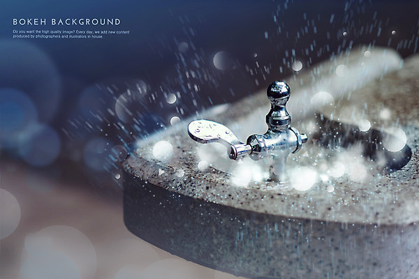 PSD 편집이미지 백그라운드 포토일러 사람없음 물방울 원형 수도꼭지 보케 튀는물 블러 식수대 이미지편집 도형 액체표현 스플래쉬 파일형식