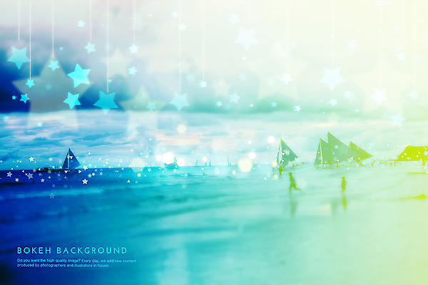 PSD 편집이미지 별 백그라운드 요트 포토일러 해변 사람없음 컬러풀 보케 그라데이션 블러 이미지편집 자연요소 바다 컬러 배_교통 파일형식