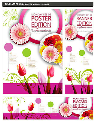 PSD 식물 템플릿 배너 배너템플릿 계절 가로배너 꽃 ZIP 포스터 세로배너 여러송이 봄꽃 사람없음 세트 봄 튤립 현수막 다수 가로 세로 파일형식