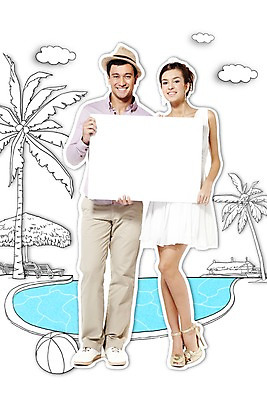 PSD 서양인 외국인 구름 편집이미지 모자 커플 여자 남자 포토일러 휴가 안내 프레임 수영장 알림판 사람 성인 두명 여름휴가 바캉스 야자수 파라솔 알림 휴양지 성인만 이미지편집 자연요소 나무 잡화 관계 인종 장소 파일형식 여름_계절